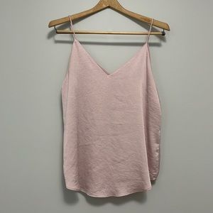 Express Womens Pink Satin Feel Tank Top